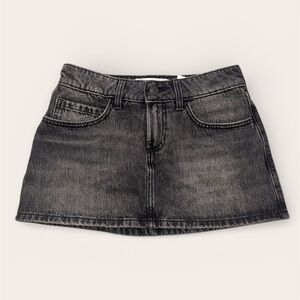 Hollister Black Denim Low Rise Mini Skort Size 0